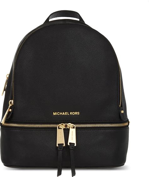 small black michael kors backpack|michael kors rhea backpack studded.